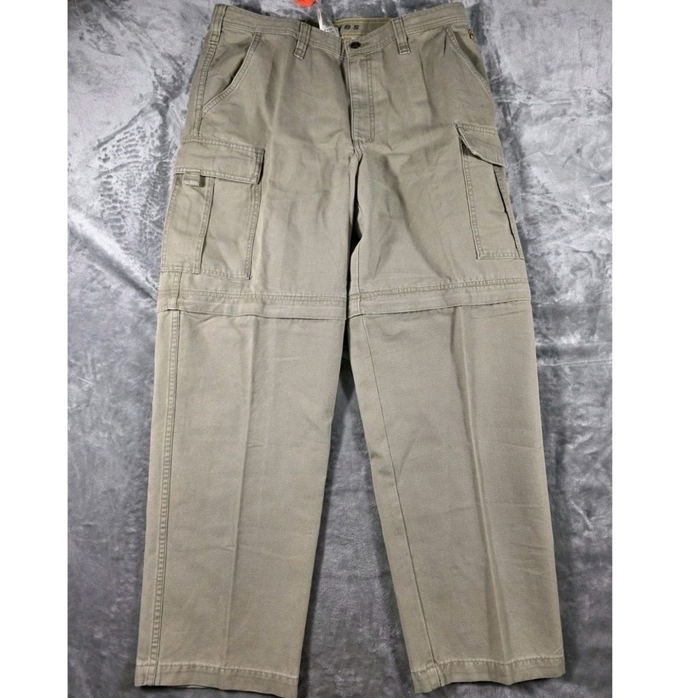 Vtg North Face A5 Series 36x32 Dyno Convertible Cargo Y2k Canvas Pants Khaki - Picture 1 of 10